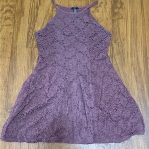 Rue21 Mauve Lace Halter Mini Dress